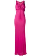 Roberto Cavalli - Sleeveless Sweetheart Neck Dress - Women - Silk/viscose - 40, Pink/purple, Silk/viscose