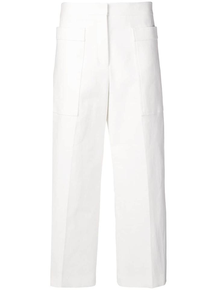 Jil Sander Gaston Cropped Palazzo Pants - White