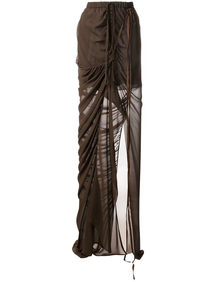 Vera Wang Draped Skirt - Green