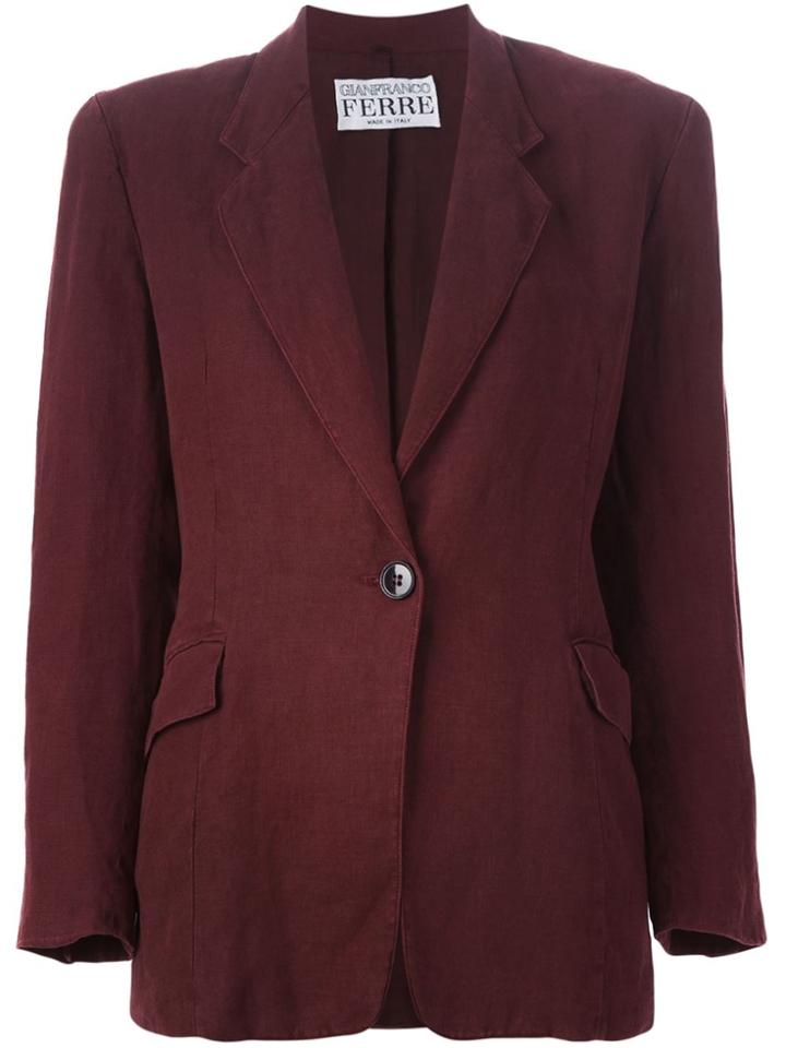 Gianfranco Ferre Vintage Single Button Blazer - Red