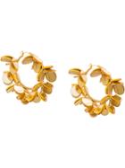 Oscar De La Renta Floral Hoop Earrings - Metallic