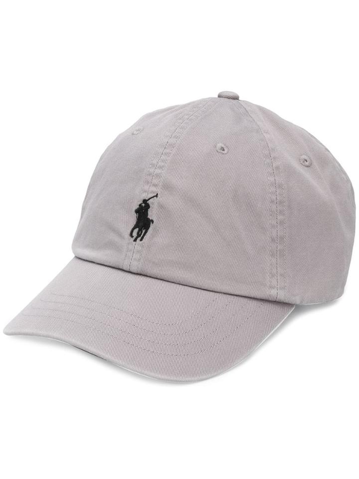Ralph Lauren Logo Embroidered Baseball Cap - Grey