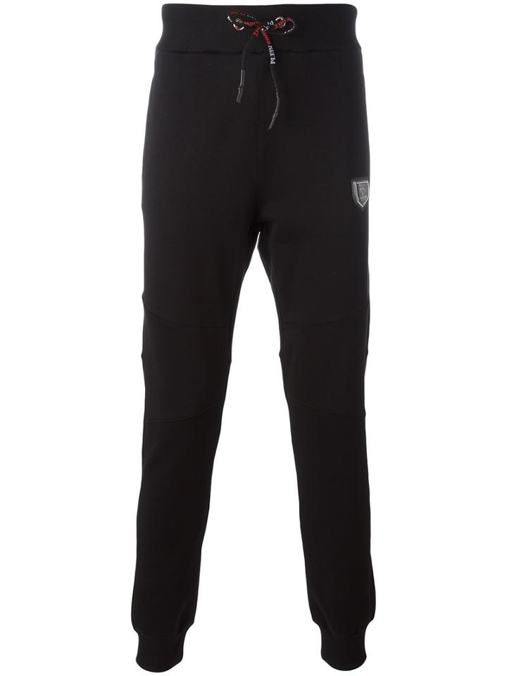 Plein Sport Logo Patch Detail Sweatpants, Men's, Size: Small, Black