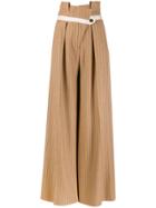 Golden Goose Striped Palazzo Trousers - Neutrals