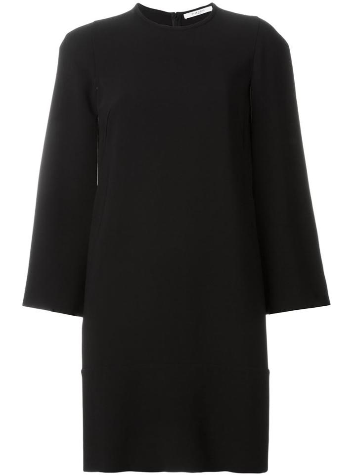 Givenchy Slit Sleeve Shift Dress, Women's, Size: 42, Black, Viscose/spandex/elastane/silk