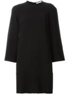 Givenchy Slit Sleeve Shift Dress, Women's, Size: 42, Black, Viscose/spandex/elastane/silk