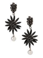 Marni Flower Chandelier Earrings - Black