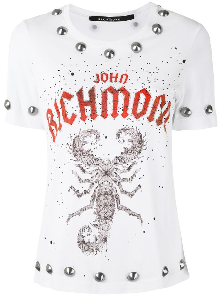 John Richmond - Studded T-shirt - Women - Cotton - S, White, Cotton