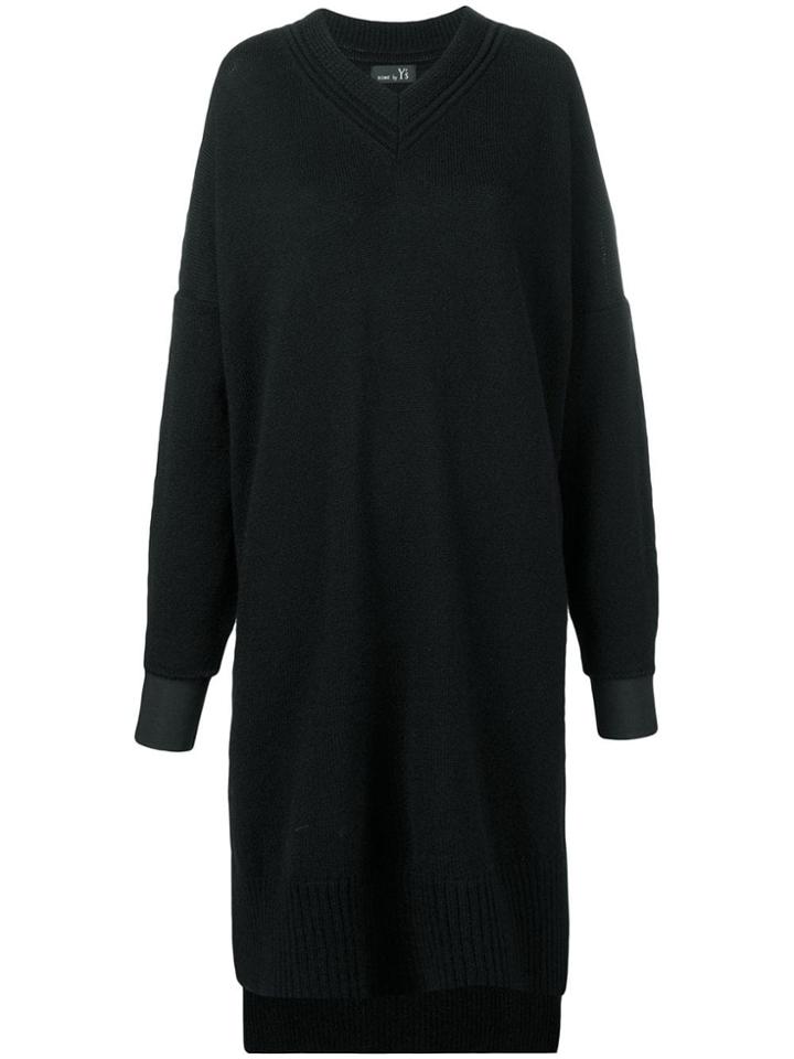 Y's Oversized Longline Sweater - Black