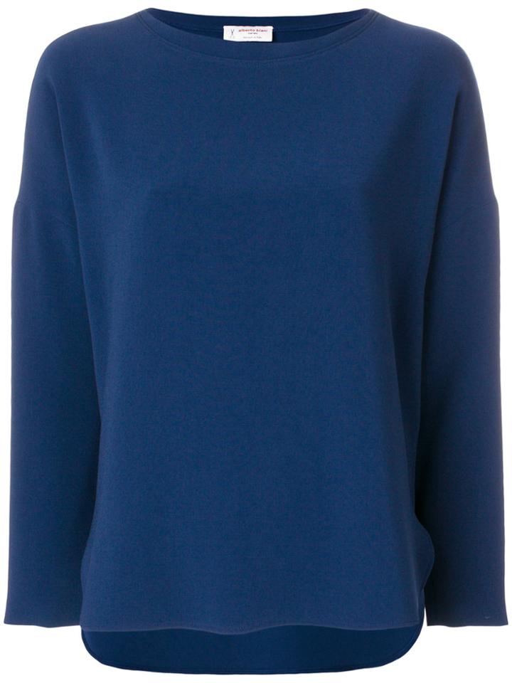 Alberto Biani Boat Neck Jumper - Blue