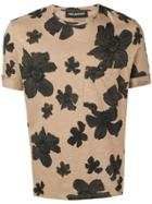 Neil Barrett Floral T-shirt - Neutrals