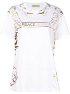 Versace Jeans Baroque Logo Printed T-shirt - White