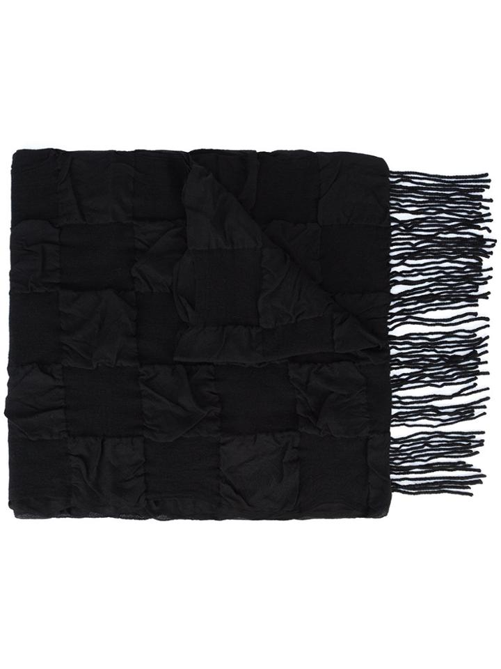 Yohji Yamamoto Japanese Check Stole - Black