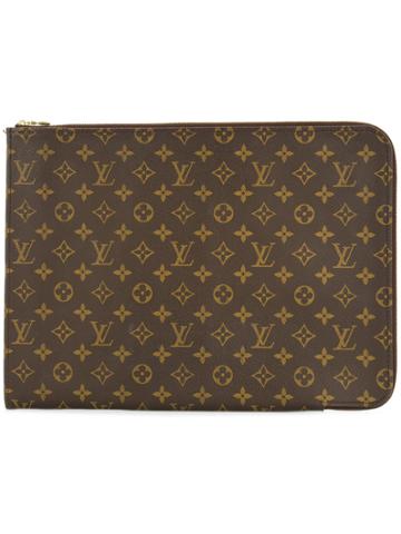 Louis Vuitton Vintage Poche Documents Clutch - Brown