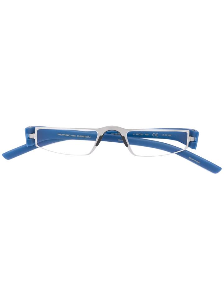 Porsche Design Slim Square Frame Glasses - Blue