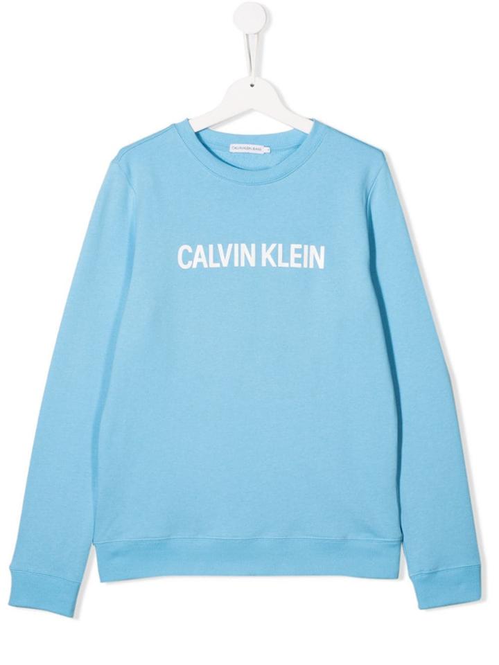 Calvin Klein Kids Printed Logo Sweatshirt - Blue