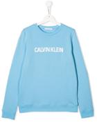 Calvin Klein Kids Printed Logo Sweatshirt - Blue