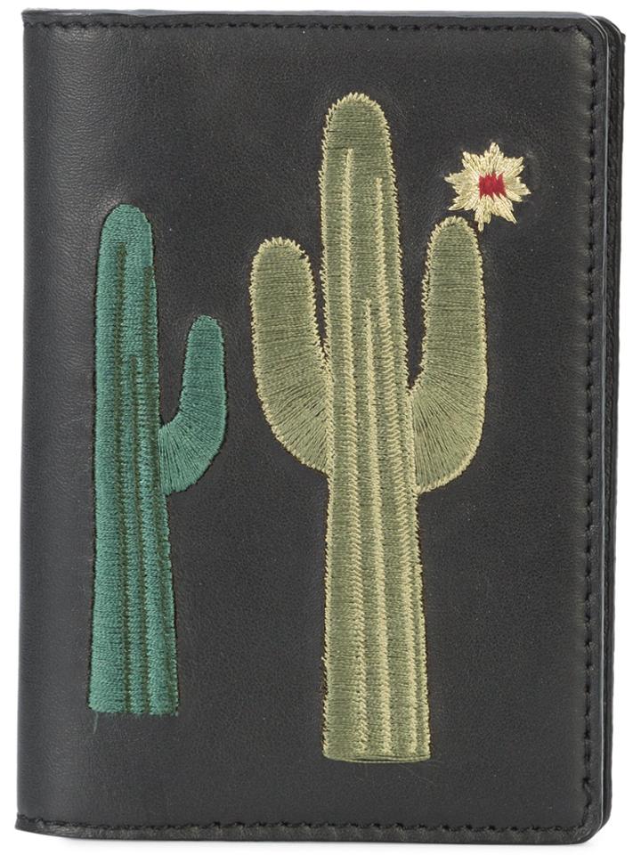 Lizzie Fortunato Jewels Embroidered Cactus Note Wallet - Black