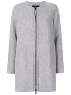 Steffen Schraut Gem Embellished Zipped Coat - Grey