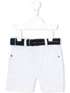 Lapin House - Belted Denim Shorts - Kids - Cotton/spandex/elastane - 18 Mth, Toddler Boy's, White