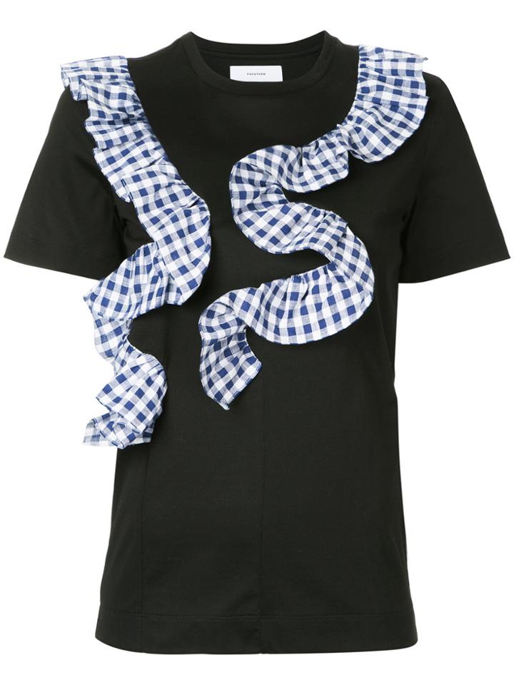 Facetasm Frilled T-shirt - Black