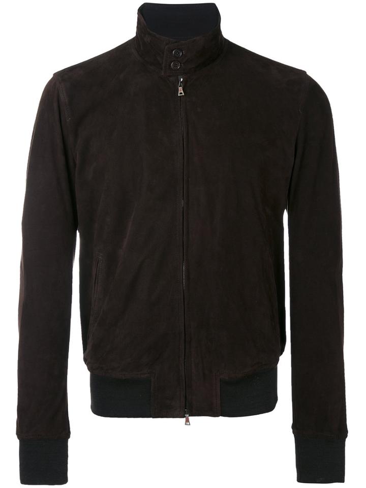 Stewart - Bomber Jacket - Men - Leather - L, Brown, Leather
