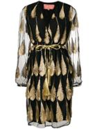 Amuse Celine Embroidered Dress - Black
