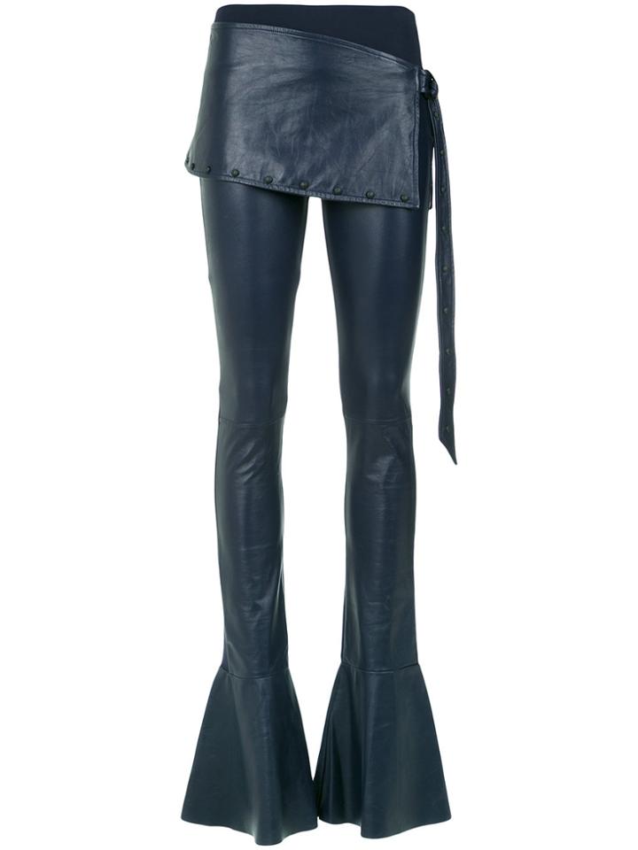 Andrea Bogosian Layered Flared Trousers - Blue