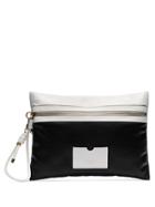 Givenchy Black And White Tag Xl Leather Clutch Bag