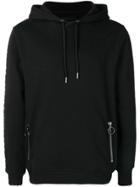 Frankie Morello Side Logo Panelled Hoodie - Black