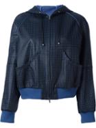 Armani Collezioni Textured Hooded Jacket, Women's, Size: 38, Black, Lamb Skin/polyester