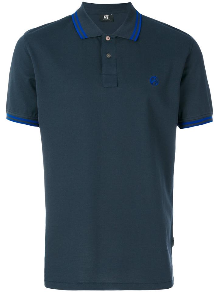 Ps By Paul Smith - Contrast Detail Polo Shirt - Men - Cotton - M, Grey, Cotton