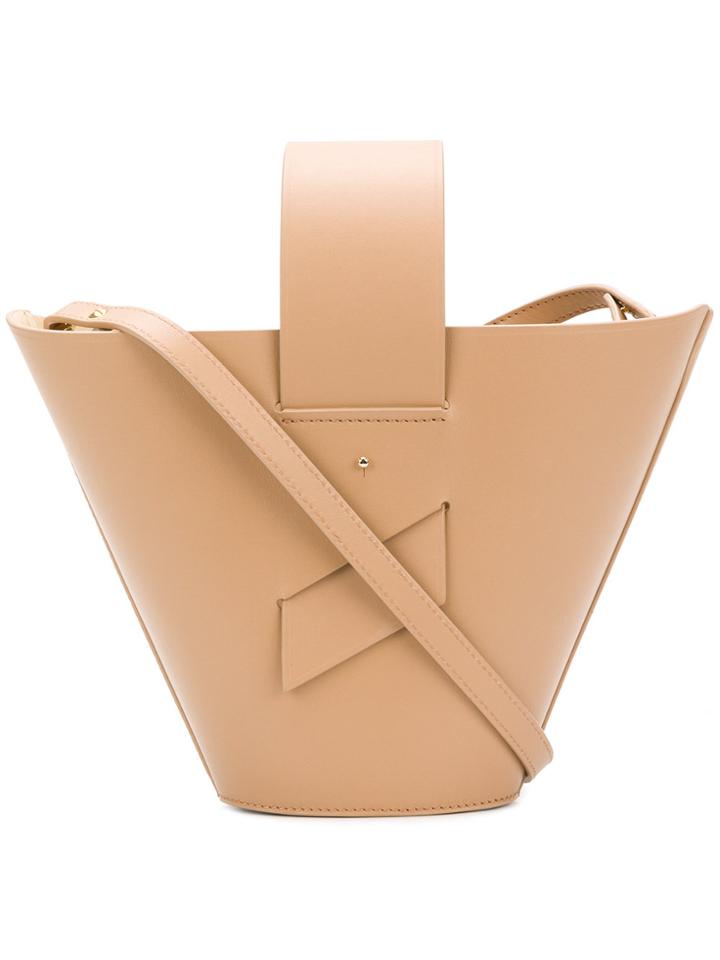 Carolina Santo Domingo Bucket Shoulder Bag - Nude & Neutrals