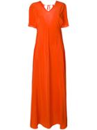 Gianluca Capannolo Flared V-neck Maxi Dress - Yellow & Orange