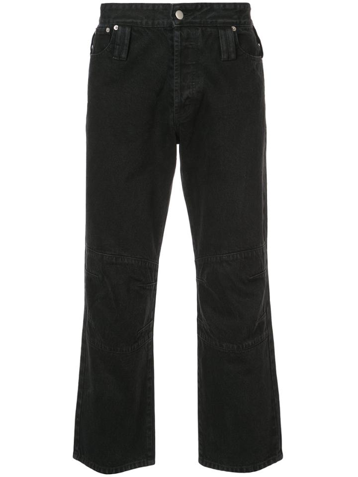Chin Mens Knee Dart Jeans - Black