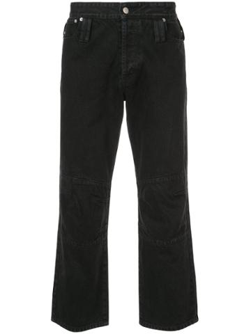 Chin Mens Knee Dart Jeans - Black