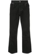 Chin Mens Knee Dart Jeans - Black