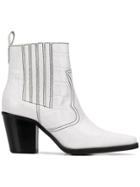 Ganni Callie Ankle Boots - White