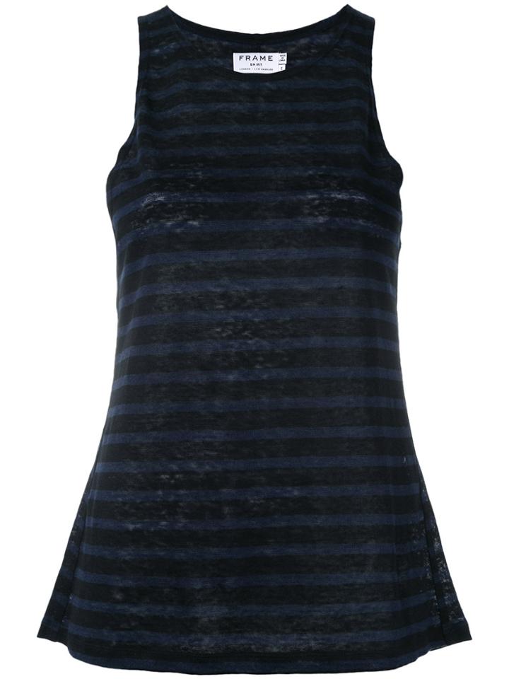 Frame Denim Striped Tank Top - Blue
