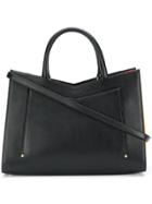 Sara Battaglia Pleated Side Tote Bag - Black