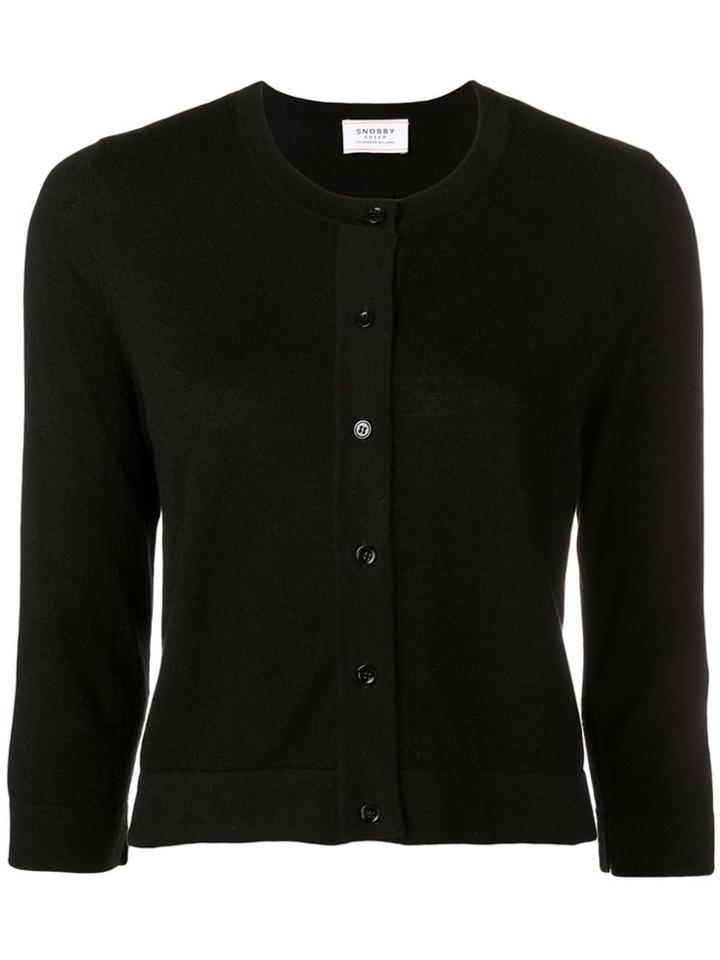Snobby Sheep Button Up Cardigan - Black