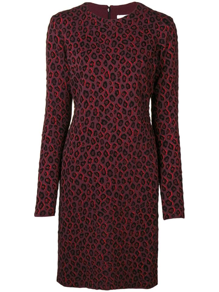 Givenchy Leopard Print Dress - Red