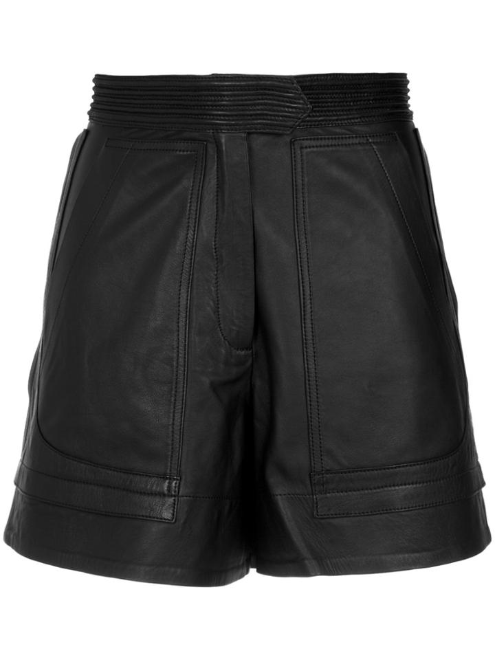 Lilly Sarti Leather Shorts - Black