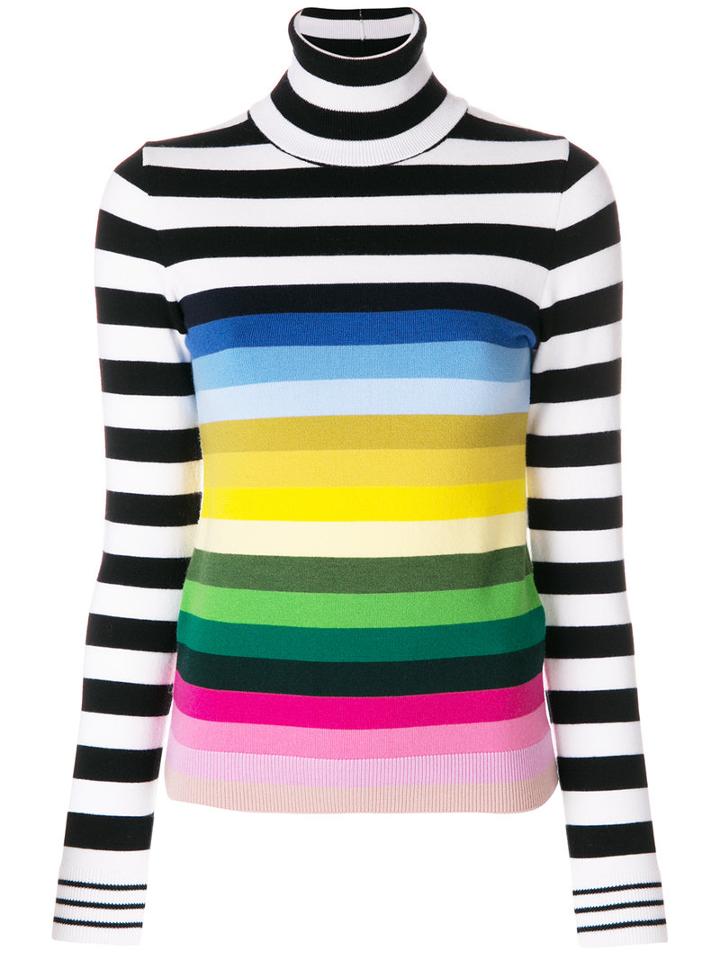 No21 - High Neck Striped Jumper - Women - Polyamide/virgin Wool - 40, Polyamide/virgin Wool