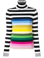 No21 - High Neck Striped Jumper - Women - Polyamide/virgin Wool - 40, Polyamide/virgin Wool