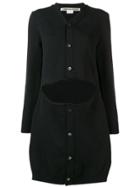Comme Des Garçons Cut Out Cardi-coat - Black