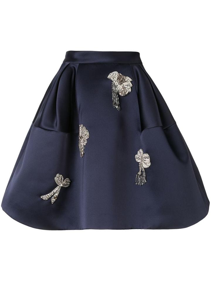 Dice Kayek Embellished Skirt - Blue
