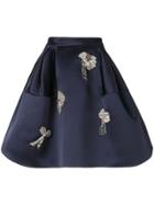 Dice Kayek Embellished Skirt - Blue