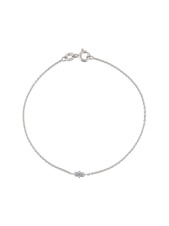 Wouters & Hendrix Gold 'baguette' Diamond Bracelet, Size: Medium, Metallic