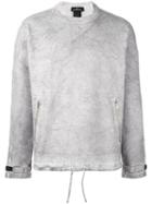 Stone Island Shadow Project Zipped Pockets Sweatshirt, Men's, Size: Large, Grey, Cotton/spandex/elastane